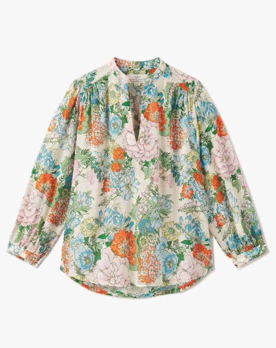 Women Trovata Shirts & Tops | Trovata Bailey Blouse Vintage Courtyard