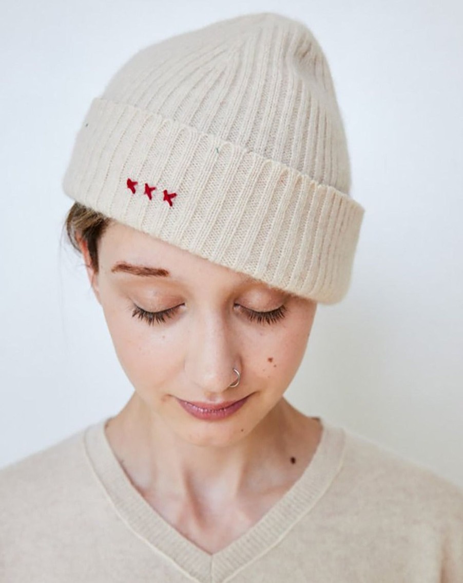 Women Brazeau Tricot Hats | New Brazeau Tricot Cashmere Knit Cap Tea Dip