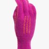 Women Meg Cohen Mittens | Meg Cohen Cashmere Stitch Gloves Fuchsia + Orange