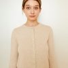 Women Brazeau Tricot Sweaters | Brazeau Tricot All Thumbs Cardigan Tea Dip