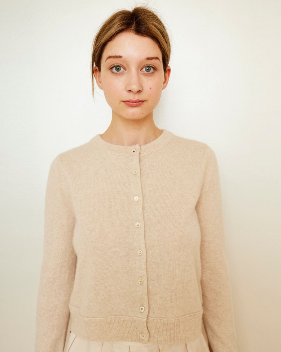 Women Brazeau Tricot Sweaters | Brazeau Tricot All Thumbs Cardigan Tea Dip