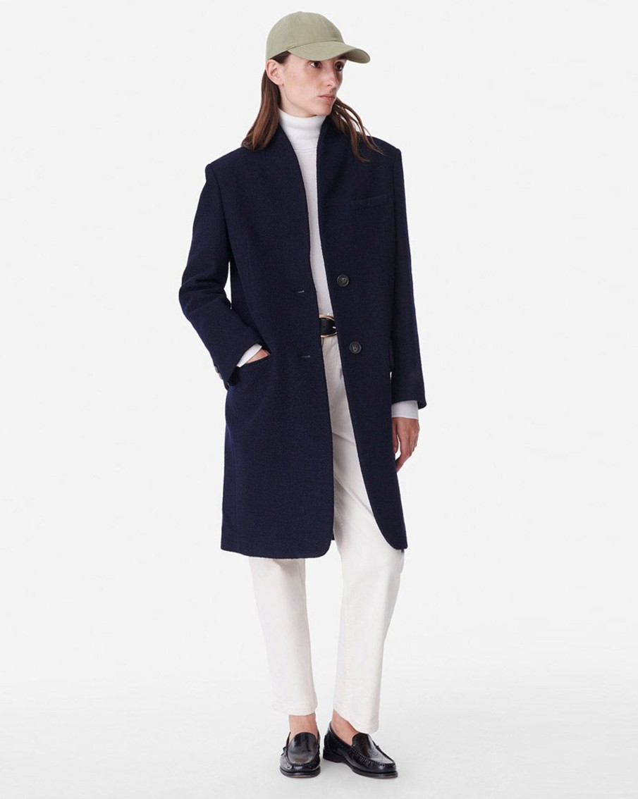 Women Vanessa Bruno Outerwear | Vanessa Bruno Soka Coat Marine Blue