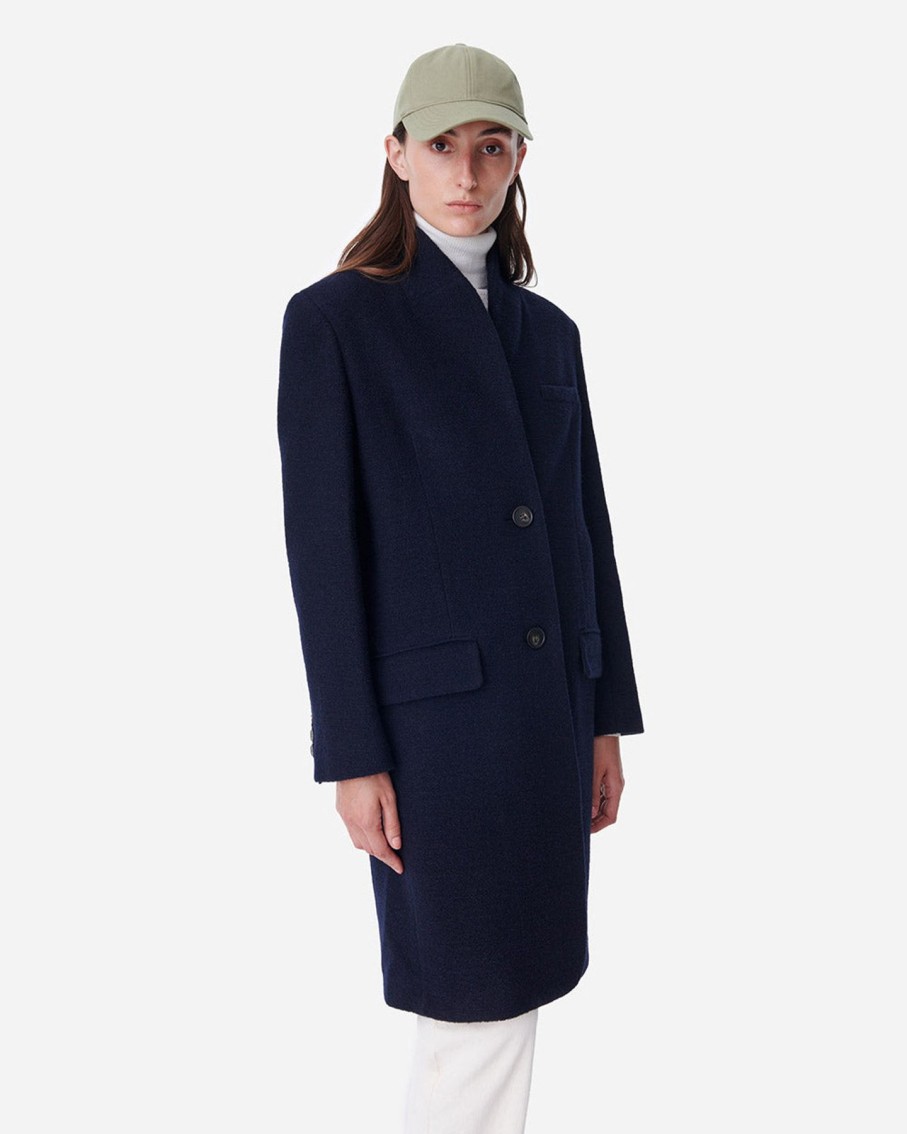 Women Vanessa Bruno Outerwear | Vanessa Bruno Soka Coat Marine Blue