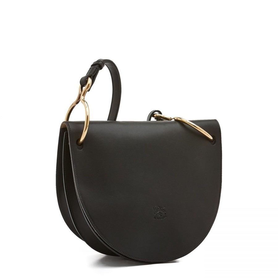 Women Il Bisonte Bags | Il Bisonte Consuelo Large Crossbody Bag Black