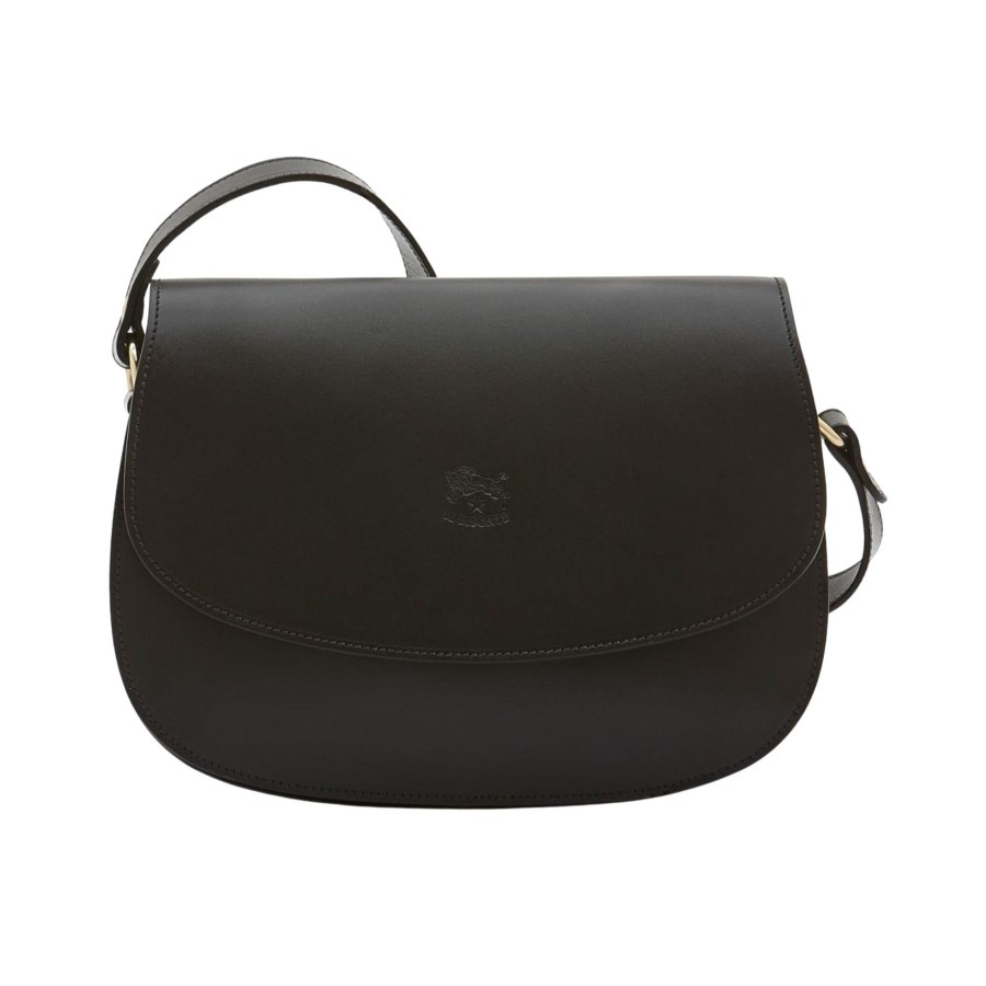 Women Il Bisonte Bags | Il Bisonte Women'S Salina Crossbody Bag Black