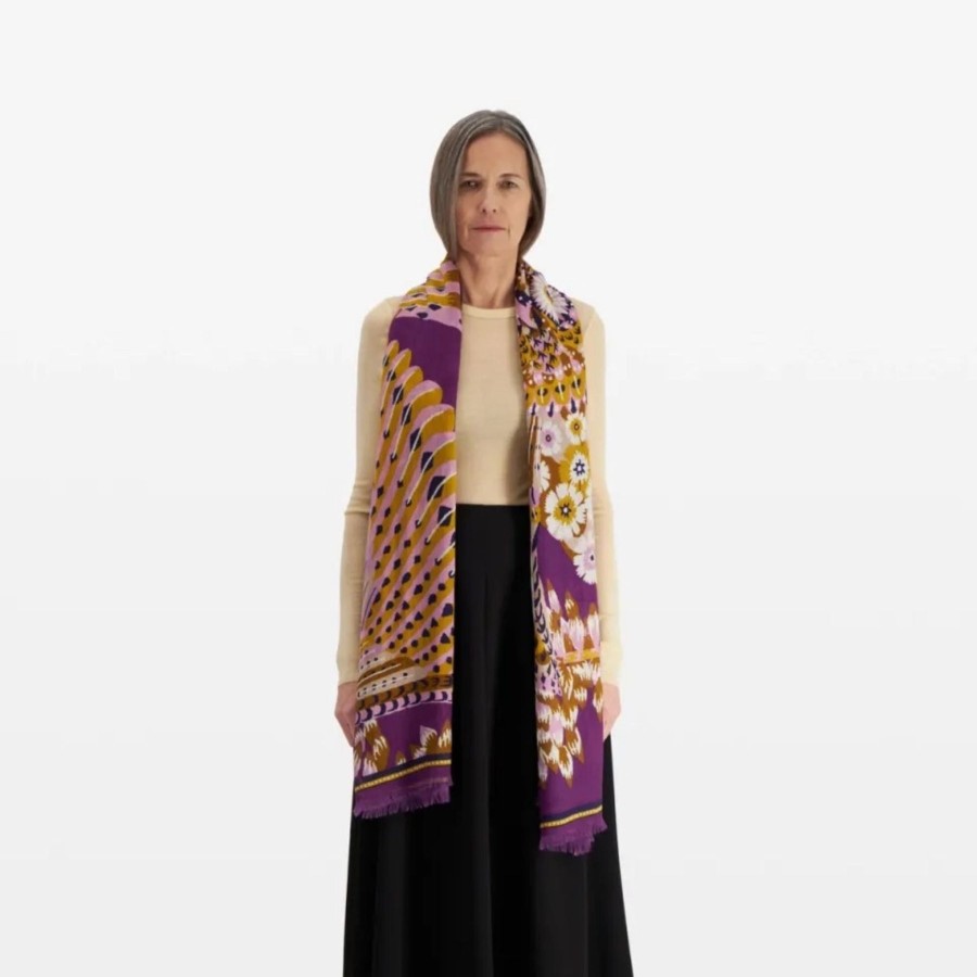 Women Inoui Editions Scarves | Inoui Editions Scarf 100 Hulule Purple