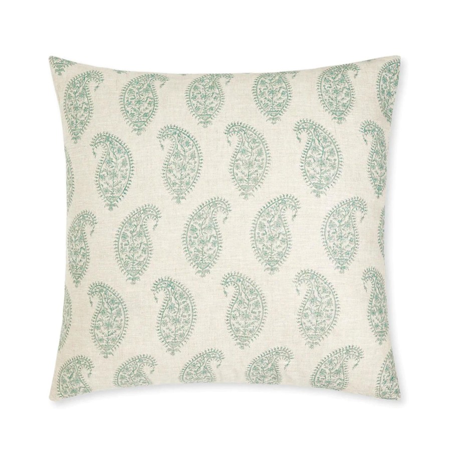 Bedding Walter G | Walter G Paisley Celadon Linen Cushion