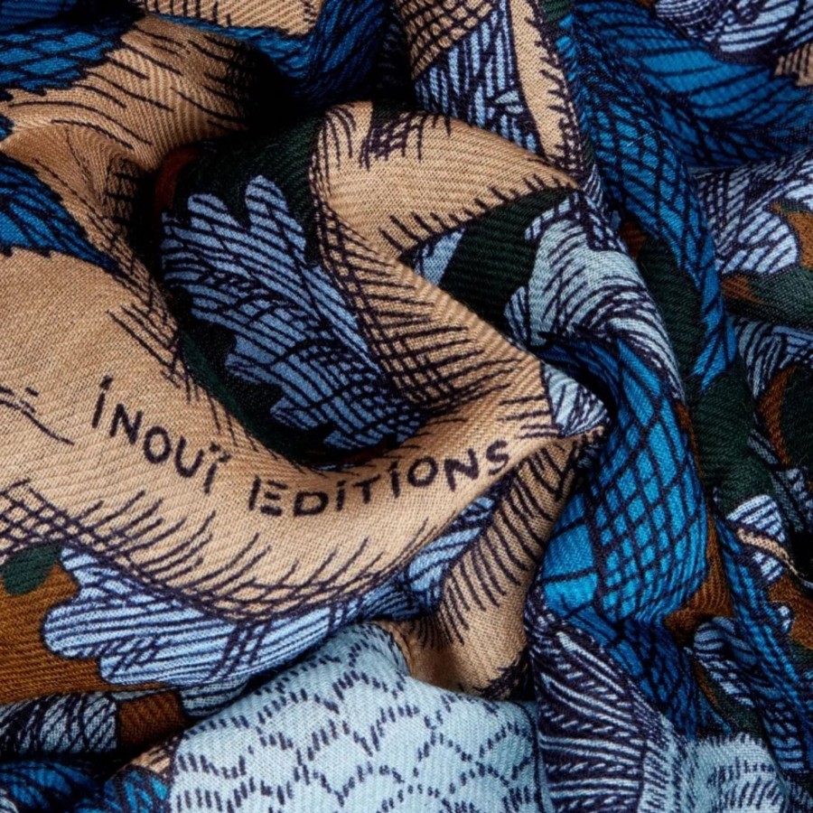 Women Inoui Editions Scarves | Inoui Editions Square 70 Archimede Brown