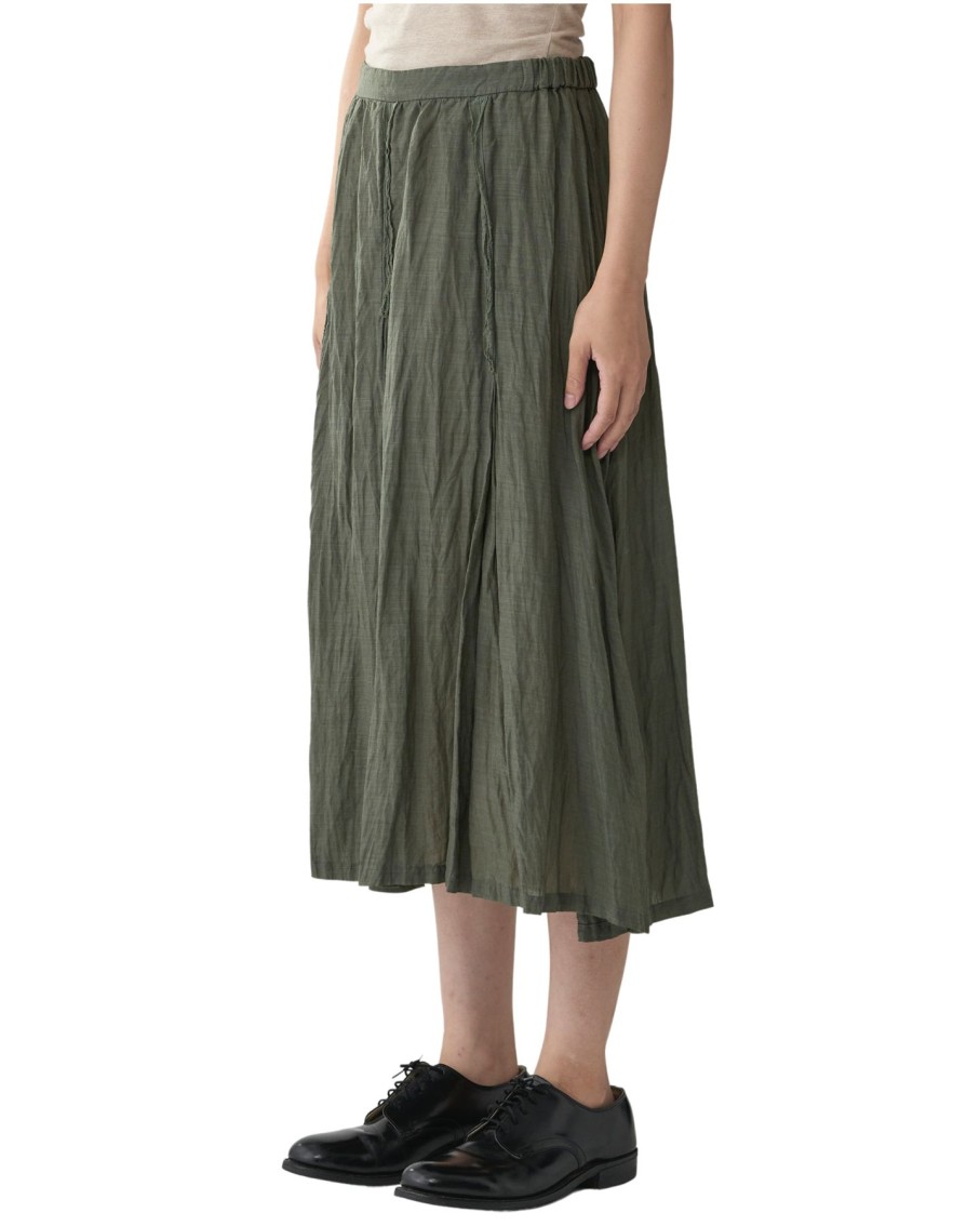 Women Pas De Calais Skirts | Pas De Calais Botanical Garment Dye Skirt Green