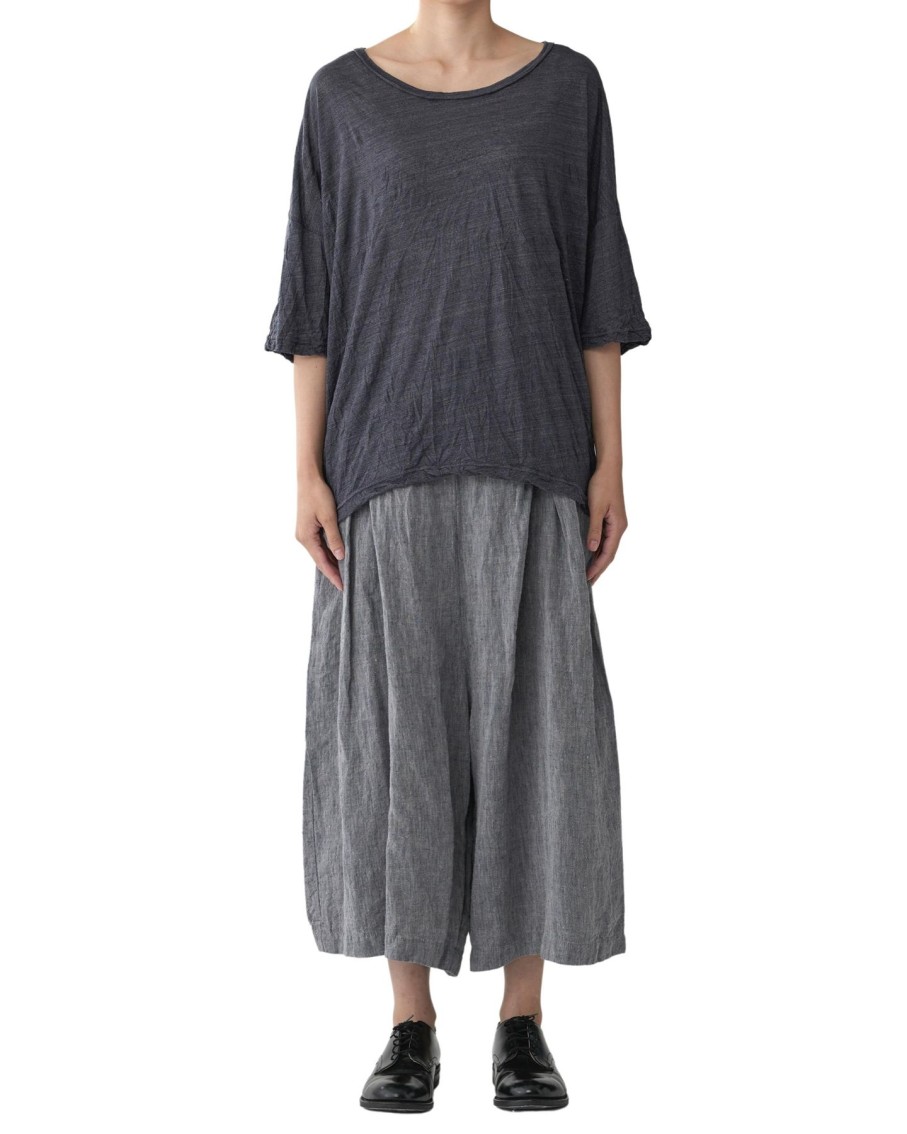 Women Pas De Calais Pants | Pas De Calais Normandy Linen Wide Pants Navy