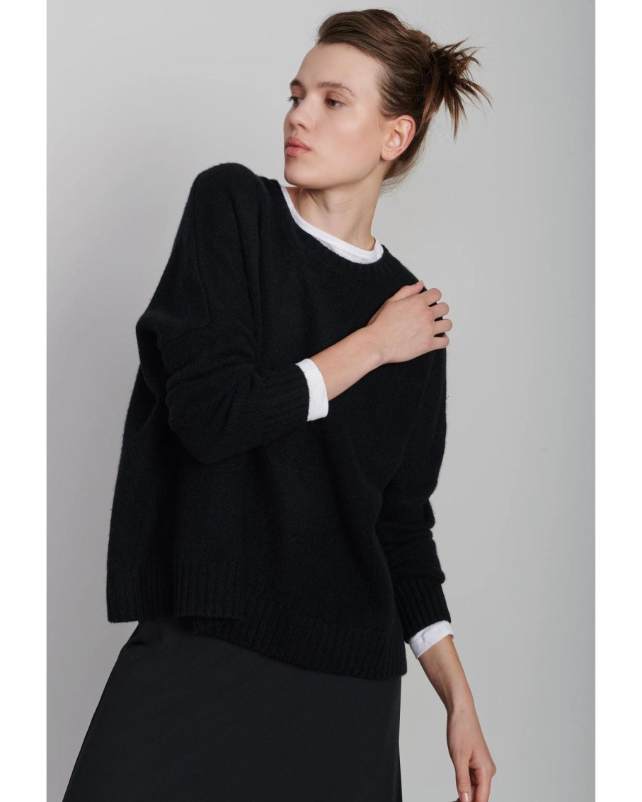 Women Organic by John Patrick Sweaters | Organic By John Patrick Cashmere Wide Pullover Black