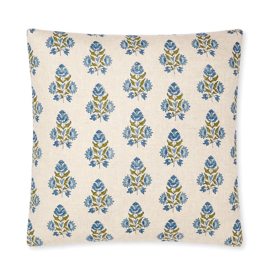 Bedding Walter G | Walter G Ankara Moss Azure Linen Cushion