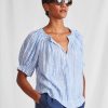 Women Apiece Apart Shirts & Tops | Apiece Apart Kasin Top Seaside Stripe