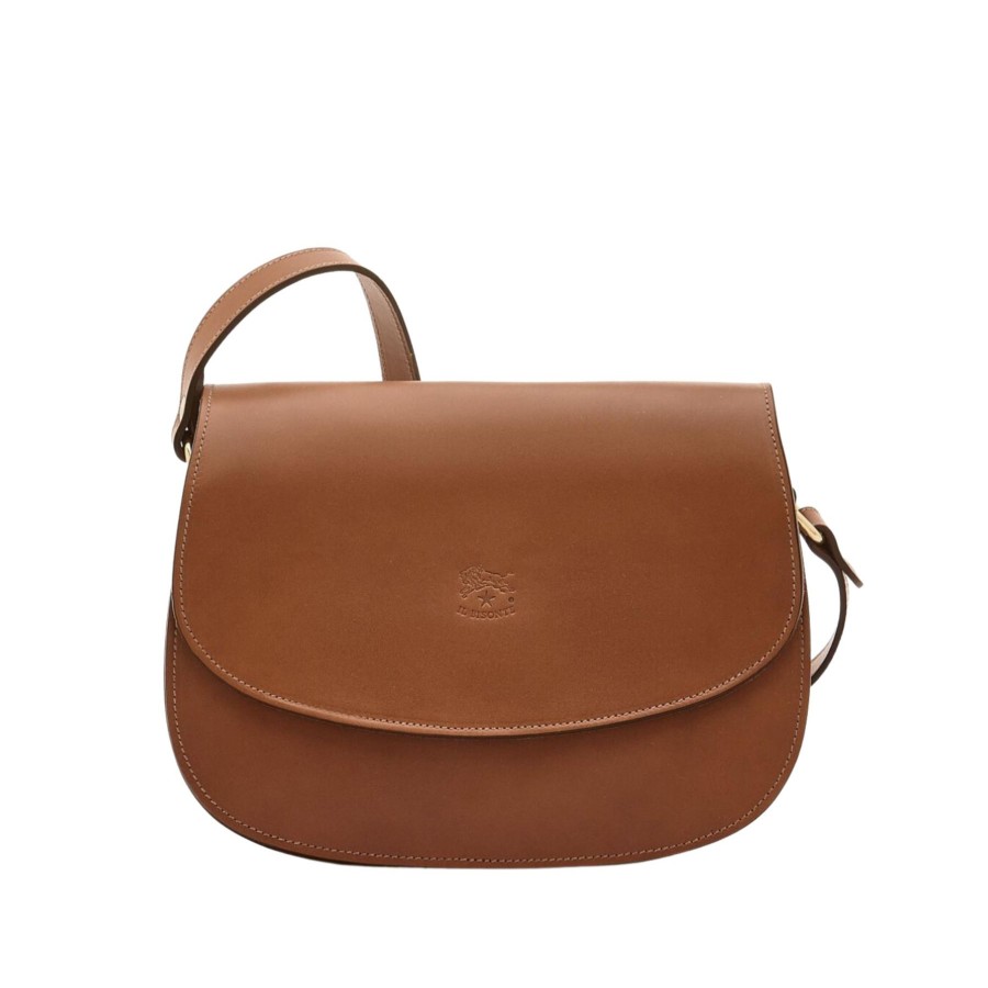 Women Il Bisonte Bags | Il Bisonte Women'S Salina Crossbody Bag Chocolate