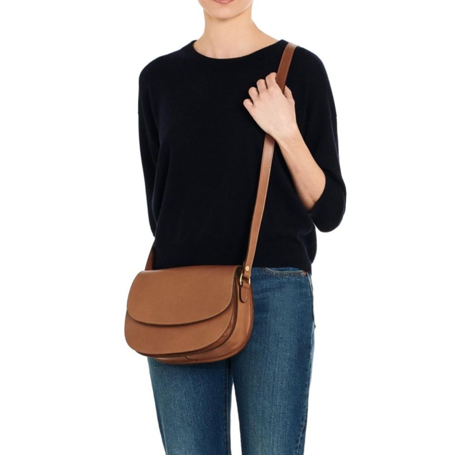 Women Il Bisonte Bags | Il Bisonte Women'S Salina Crossbody Bag Chocolate