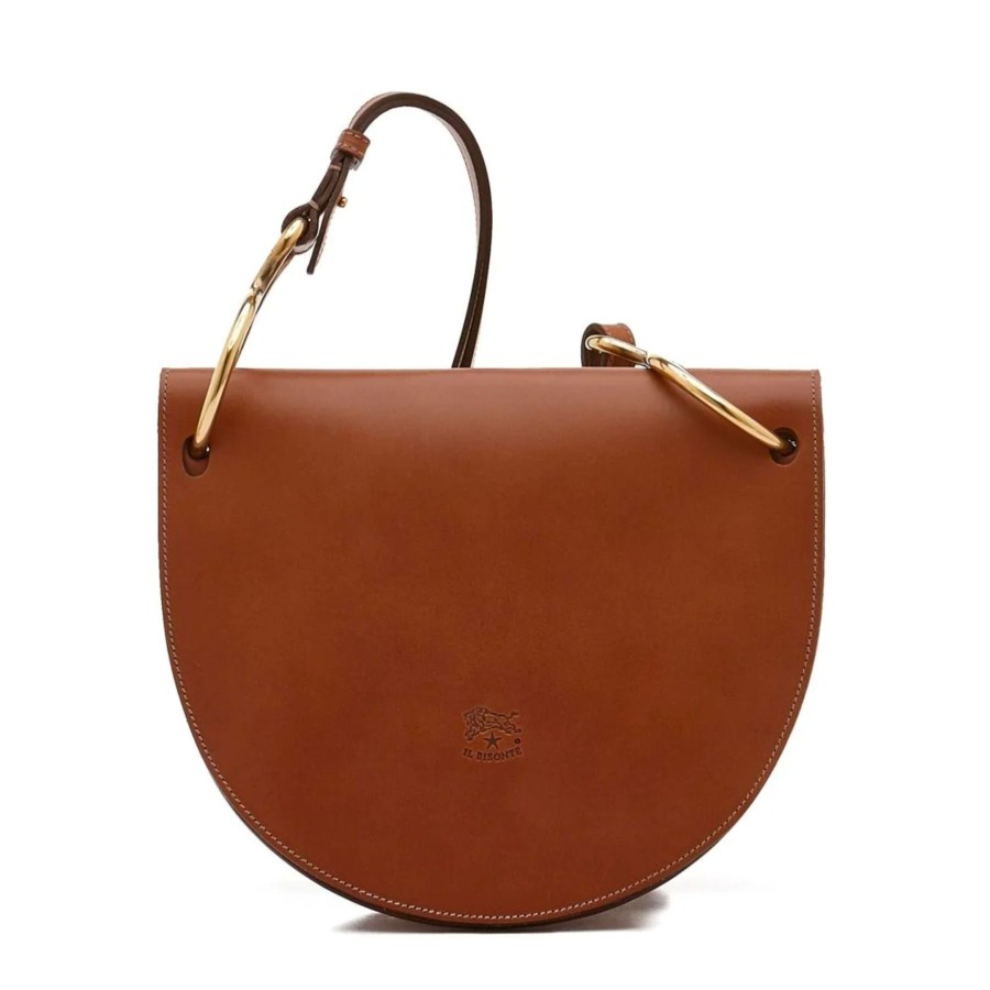 Women Il Bisonte Bags | Il Bisonte Consuelo Large Crossbody Bag Chocolate