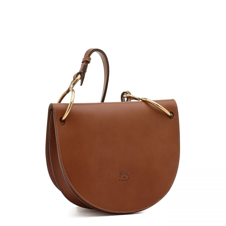 Women Il Bisonte Bags | Il Bisonte Consuelo Large Crossbody Bag Chocolate