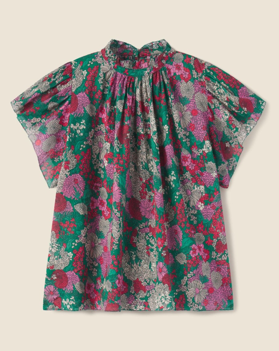 Women Trovata Shirts & Tops | Trovata Carla Blouse Nouveau Garden