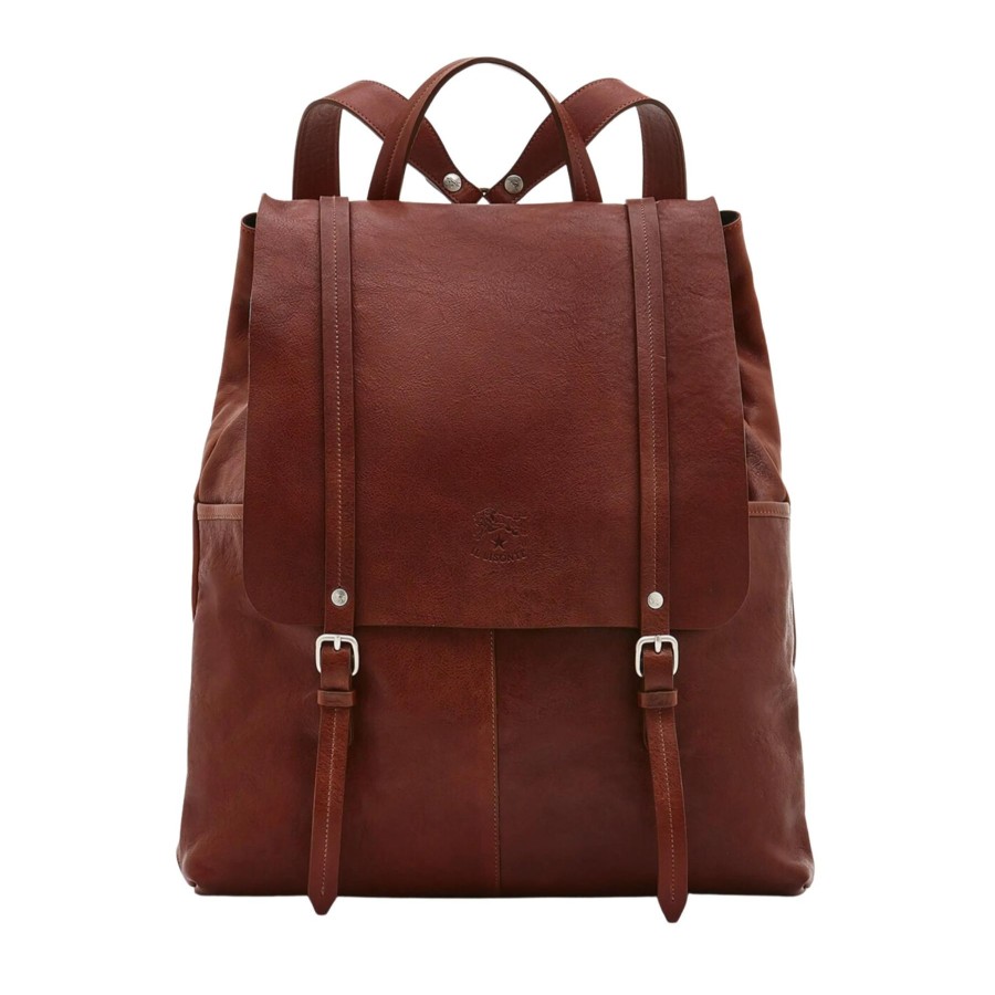 Women Il Bisonte Bags | Il Bisonte Trappola Backpack Seppia