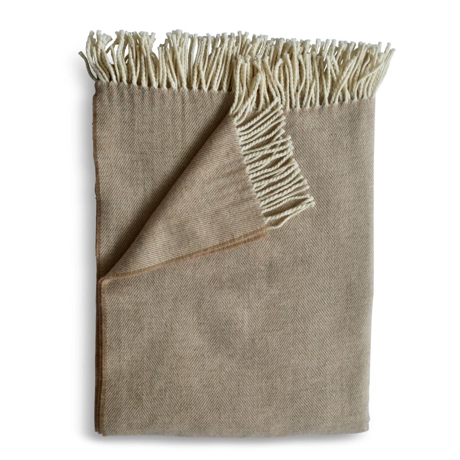 Bedding Evangeline | Evangeline Merino Herringbone Throw