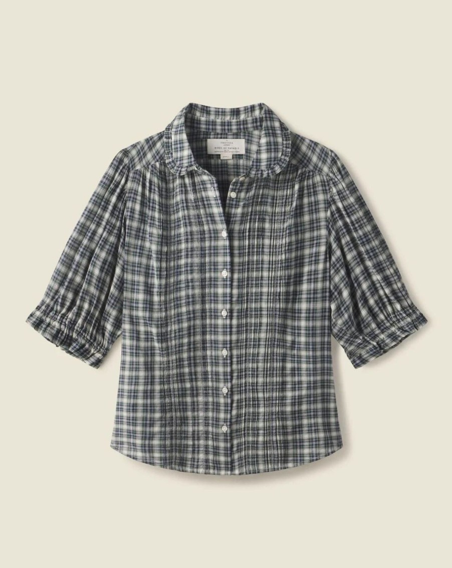 Women Trovata Shirts & Tops | Trovata Gemma Blouse Tiburon Plaid