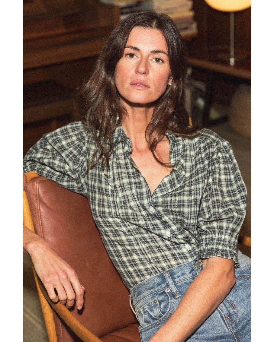 Women Trovata Shirts & Tops | Trovata Gemma Blouse Tiburon Plaid