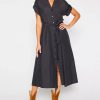 Women Brochu Walker Dresses | Brochu Walker Fia Belted Dress Washed Black