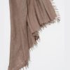 Women Communitie Scarves | Communitie Cashmere Felted Stole Dark Beige