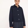 Women Vince Blazers | Vince Shirt Jacket Coastal Blue