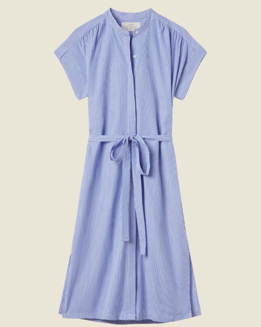 Women Trovata Dresses | Trovata Classic Astrid Easy Dress Blue & White Stripe