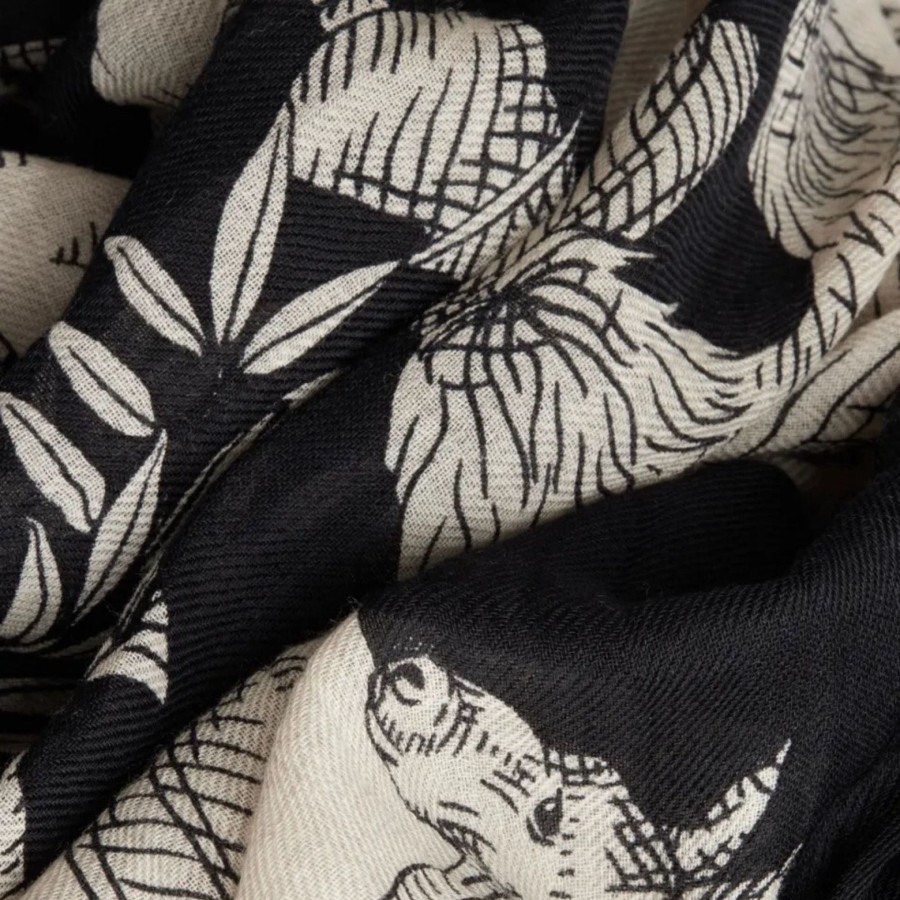 Women Inoui Editions Scarves | Inoui Editions Scarf 100 Magnus Black