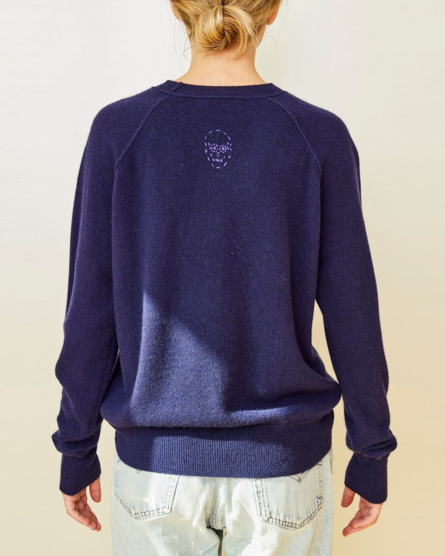 Women Brazeau Tricot Sweaters | Brazeau Tricot Skull Sweatshirt Regal