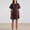 Women Apiece Apart Dresses | Apiece Apart Saara Tiered Mini Dress Deep Botanic