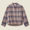 Women Trovata Shirts & Tops | Trovata Lily Blouse Eclipse Plaid