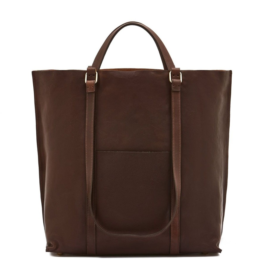 Women Il Bisonte Bags | Il Bisonte Vintage Tote Bag Coffee