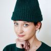 Women Brazeau Tricot Hats | New Brazeau Tricot Cashmere Knit Cap Emerald