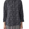 Women Pas De Calais Shirts & Tops | Pas De Calais Calamint Print Blouse Charcoal