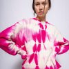 Women MJ Watson Sweaters | Mj Watson Shibori Round Neck Pullover Pink