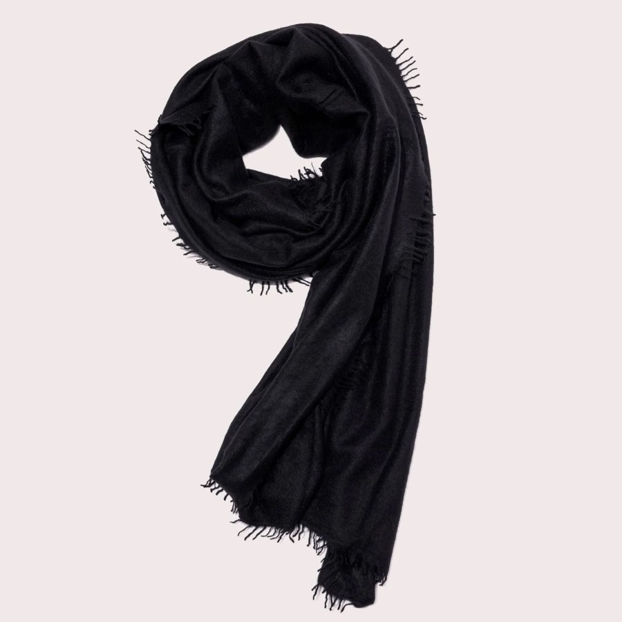 Women Communitie Scarves | Communitie Cashmere Felted Stole Black