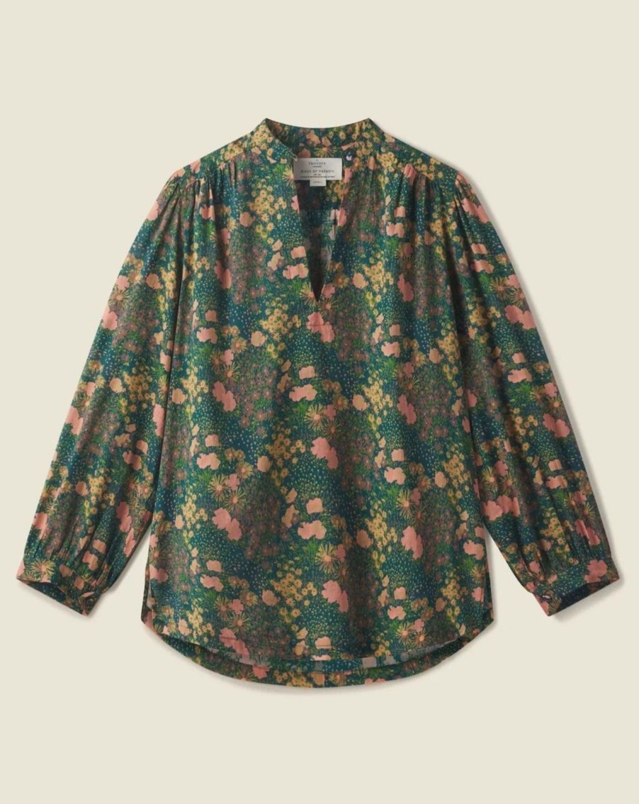 Women Trovata Shirts & Tops | Trovata Bailey Blouse Woodbine Cluster