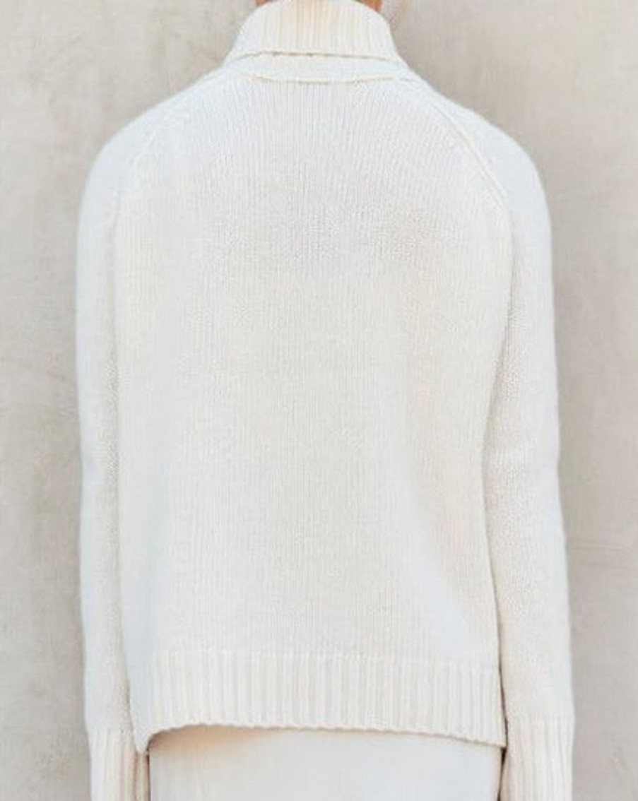 Women Brazeau Tricot Sweaters | Brazeau Tricot Chunky Turtle Sweater Creme