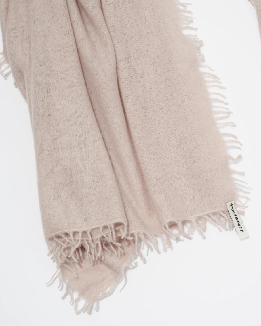 Women Communitie Scarves | Communitie Cashmere Felted Stole Light Beige