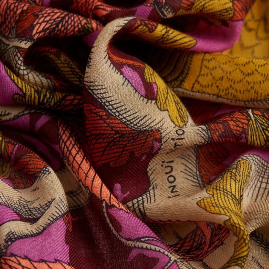 Women Inoui Editions Scarves | Inoui Editions Square 70 Archimede Fuchsia