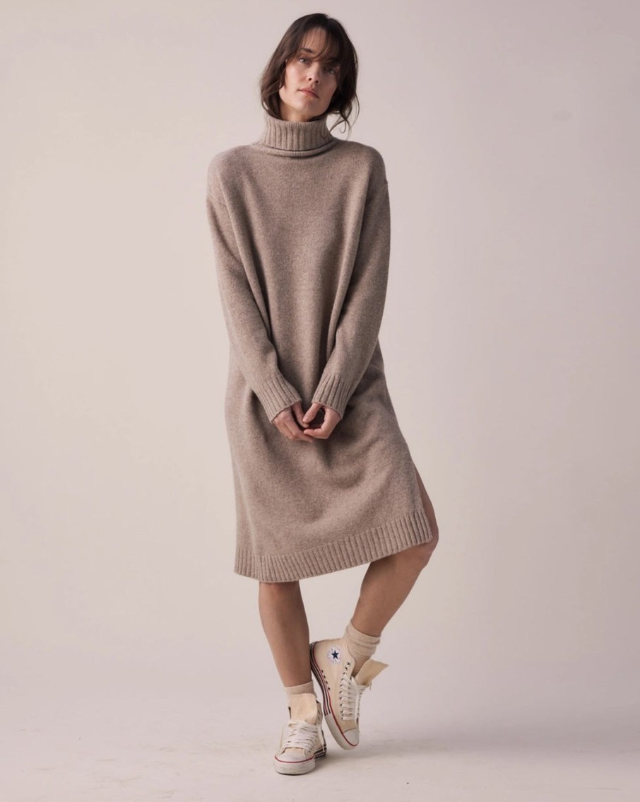 Women Amente Dresses | Amente Wool Turtleneck Midi Dress