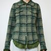 Women Brazeau Tricot Sweaters | Brazeau Tricot Plaid Cowgirl Shacket In Utility