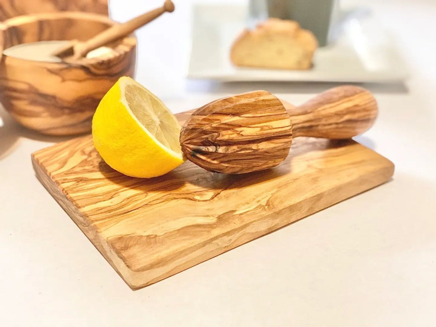 Home Natural Olive Wood | Olive Wood Citrus Reamer