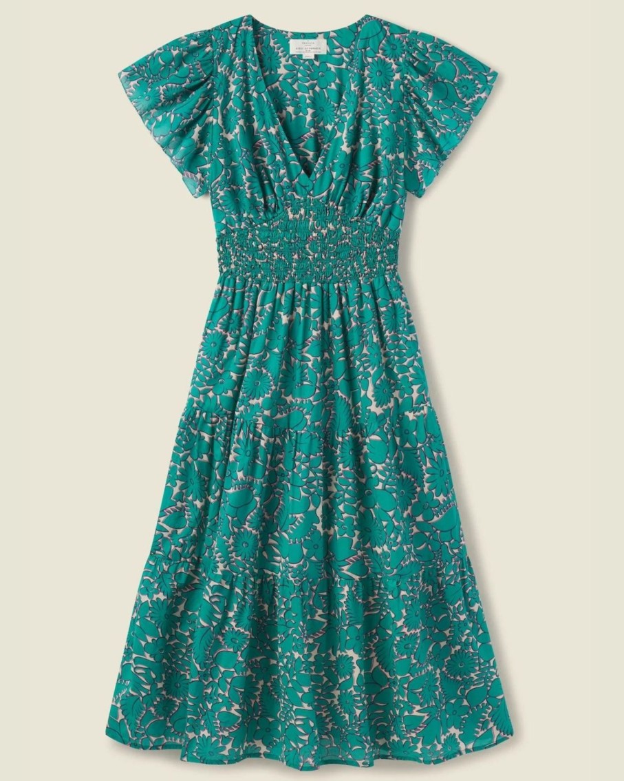 Women Trovata Dresses | Trovata Kendal Dress Teal Thicket