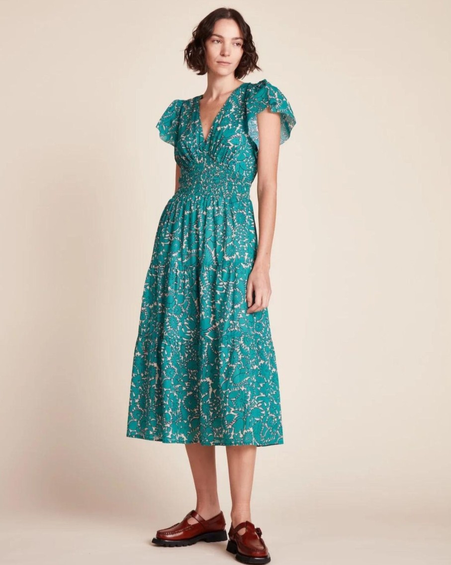 Women Trovata Dresses | Trovata Kendal Dress Teal Thicket