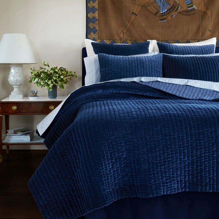 Bedding John Robshaw | John Robshaw Velvet Indigo Euro Pillow