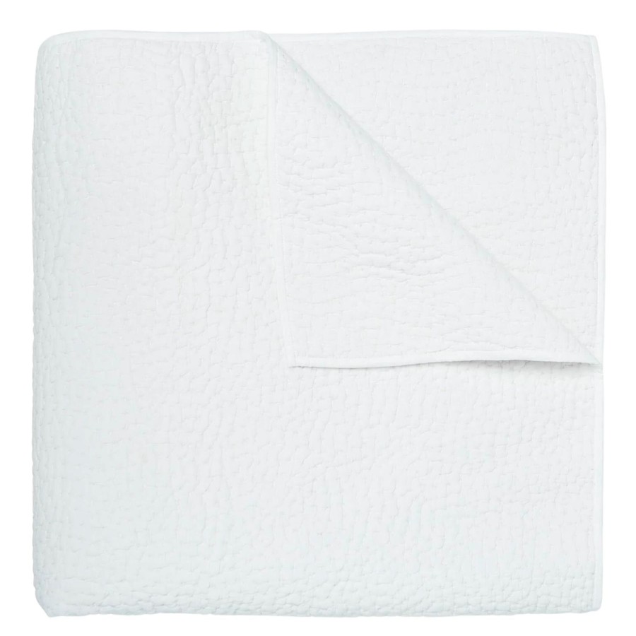 Bedding John Robshaw | John Robshaw Hand Stitched Coverlet White